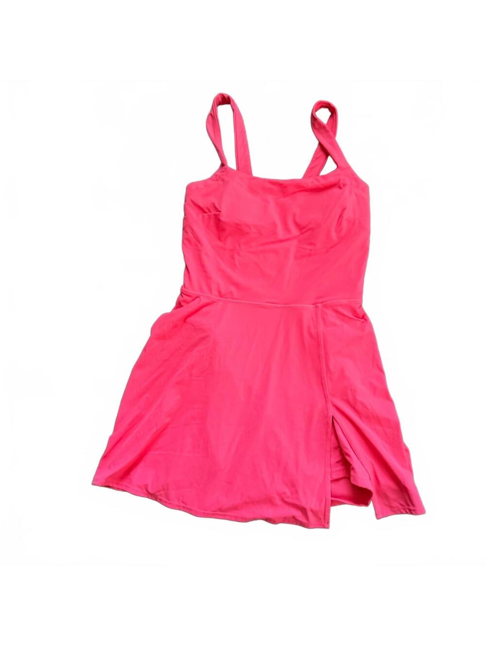 Joy lab Bright Pink Sleeveless Skater Dress with Built-in Shorts